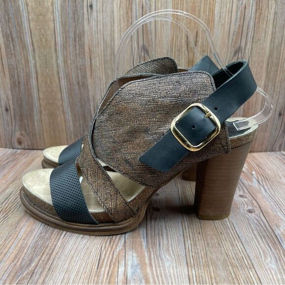 Coque Terra Anthropologie Sanne Shimmer Wrap Heels EU 39 - Picture 3 of 9